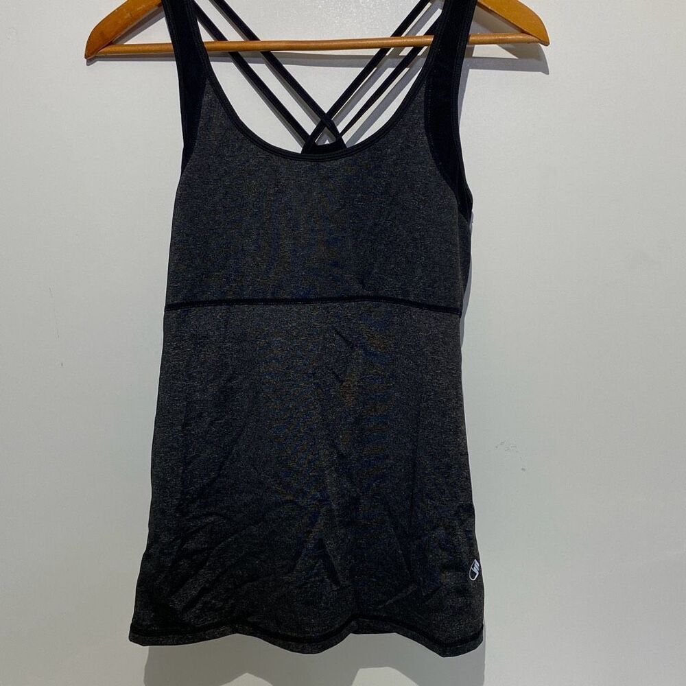 Icyzone Women's Black Crossback‎ Sleeveless Activewear Top Size XL